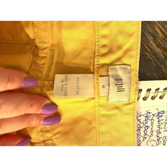 J. Jill Yellow Twill Ankle Pants sz 12 EUC - Picture 6 of 6